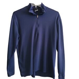 PATAGONIA Navy Blue 1/4 Zip Polyester Capilene Baselayer Shirt Men's Size Medium